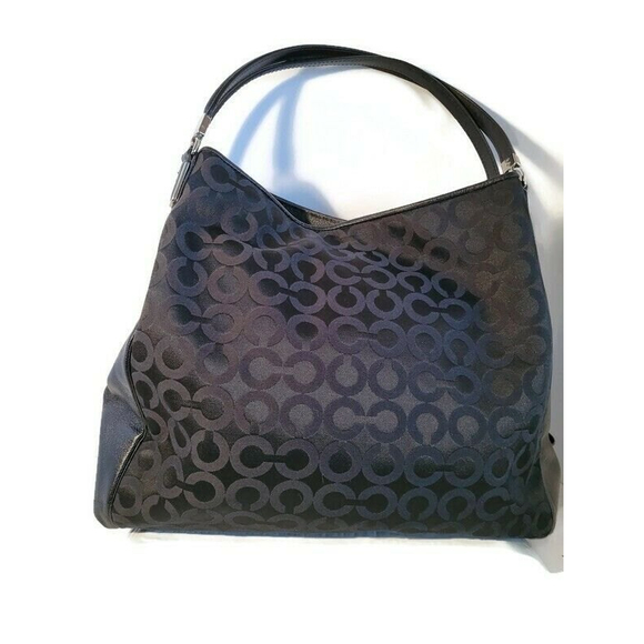 Coach Madison Black Phoebe Art Signature Hobo Bag D1326-25637